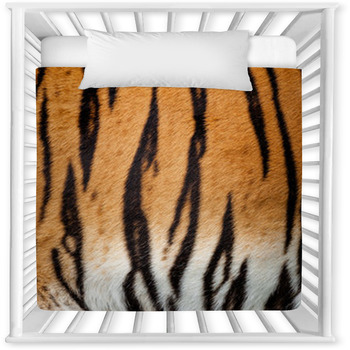 Real Live Tiger Fur Stripe Pattern Baby Crib Comforter