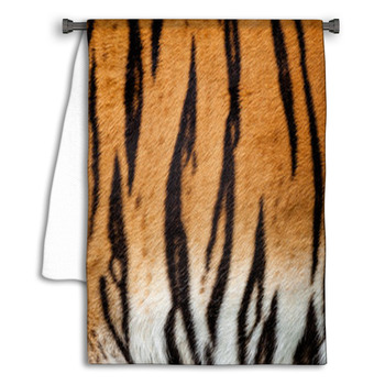 Real Live Tiger Fur Stripe Pattern Background Towel