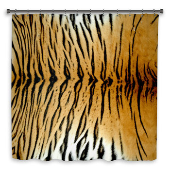 Real Tiger Skin Custom Size Shower Curtain