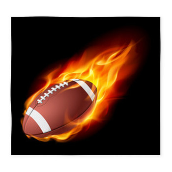 Realistic American Football In The  Custom Size Floor Mat