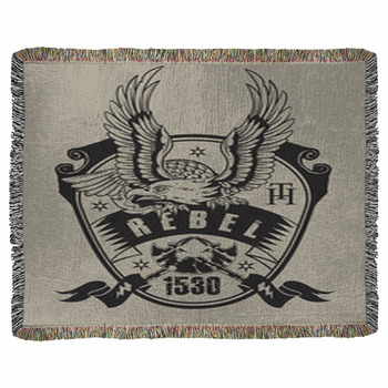 Rebel Eagle Woven Throw Blanket