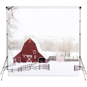 Red Barn Custom Size Backdrop