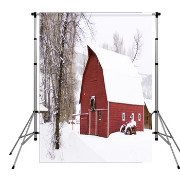 Red Barn Pole Pocket Backdrop