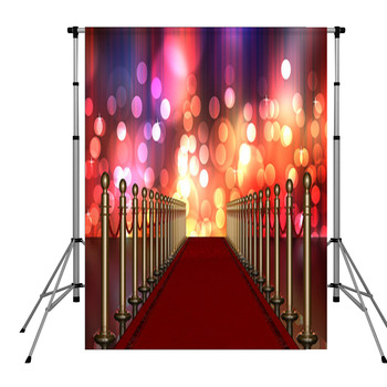 Red Carpet Entrance With Multi Pole Pocket Backdrop