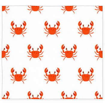 Red Crab On A White Background Custom Size Floor Mat
