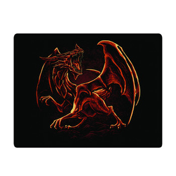 Red Dragon Art Vector Illustration Bath Mat
