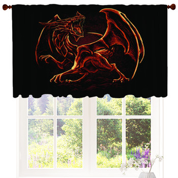Red Dragon Art Vector Illustration Custom Size Valance