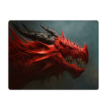 Red Dragon Head Digital Painting Bath Mat