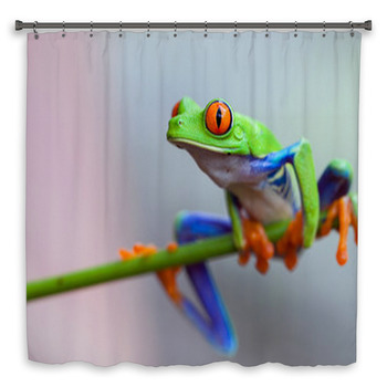 Red Eye Frog Custom Size Shower Curtain