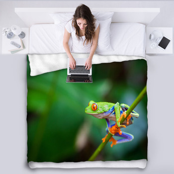 Red Eye Frog Fleece Blanket