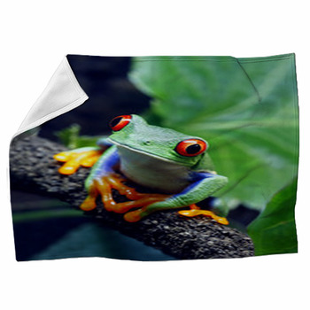 Red Eyed Tree Frog Fleece Blanket