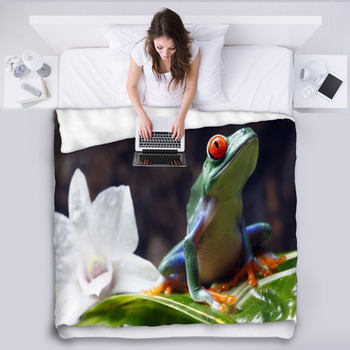Red-eyed Tree Frog Fleece Blanket