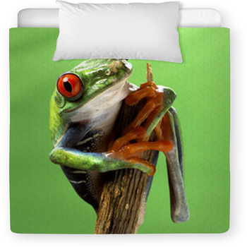 Red Eyed Treefrog Macro Isolated Toddler Comforter