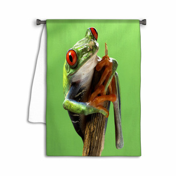 Red Eyed Treefrog Macro Isolated Exotic Frog Towel