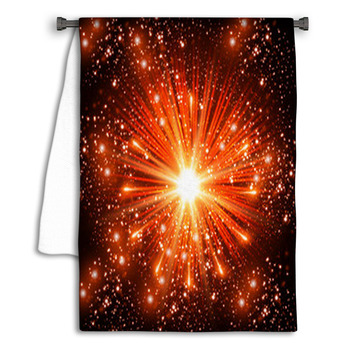 Red Fireworks Towel