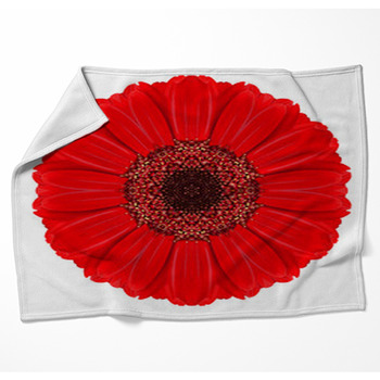 Red floral Fleece Blanket Throws | Free Personalization