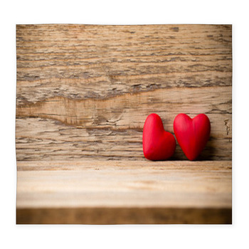 Red Heart. Custom Size Floor Mat