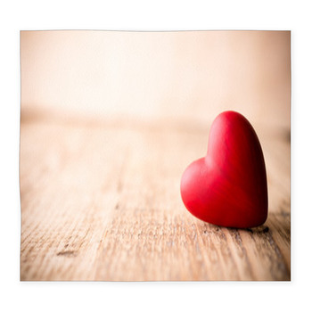Red Heart. Custom Size Floor Mat