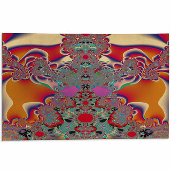 Red Meditation Area Rug
