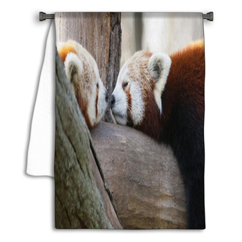 Red Or Lesser Pandas (Ailurus Fulgens) Are Resting  Towel