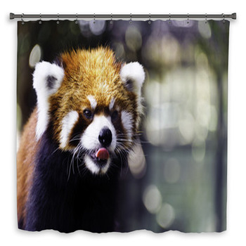 Red Panda 2 Custom Size Shower Curtain