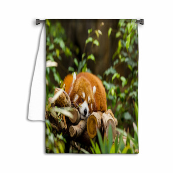 Red Panda Sleeping On The Tree Towel