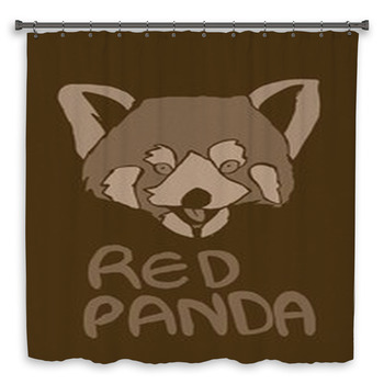 Red Panda Vintage Icon Custom Size Shower Curtain