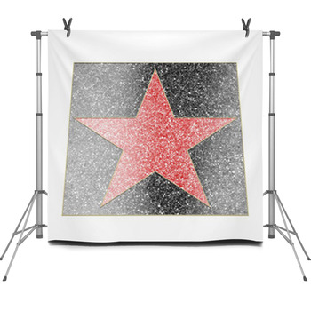 Red Star Plate Fleece Backdrop