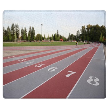 Red Treadmill At The Stadium Area Rug
