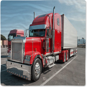 Red US Truck With Chrome Parts Baby Blanket