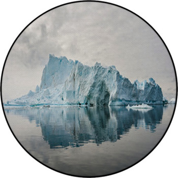 Reflection Of Icebergs In Disko Bay, North Round Rug