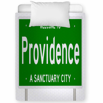 Rendering Of A Green 3d Highway Sign Toddler Comforter