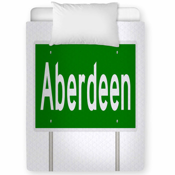 Rendering Of A Green Highway Sign For  Toddler Comforter