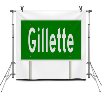 Rendering Of A Green Highway Sign For Fleece Backdrop