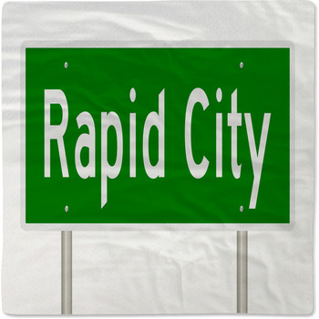 Rendering Of A Green Highway Sign For Rapid  Baby Blanket