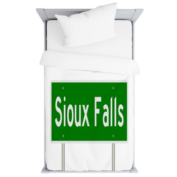 Rendering Of A Green Highway Sign For Toddler Duvet
