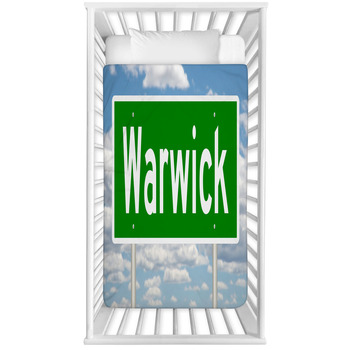 Rendering Of A Green Highway Sign Baby Crib Comforter