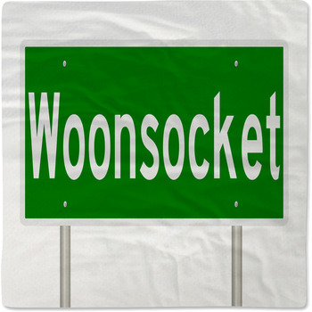 Rendering Of A Green Highway Sign For Baby Blanket