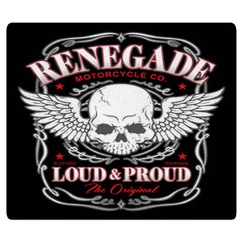 Renegade Skull Wings Graphic Area Rug
