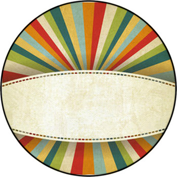Retro Colors Striped Old Background - Vector Round Rug