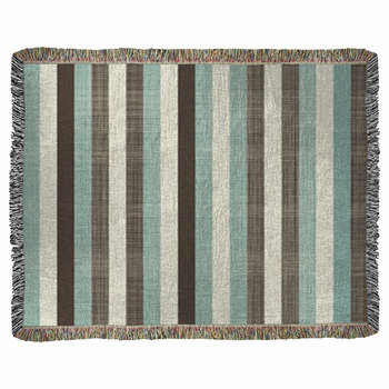 Retro Geometric Abstract Background Woven Throw Blanket