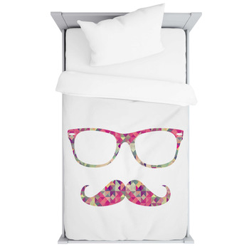 mustache crib bedding set