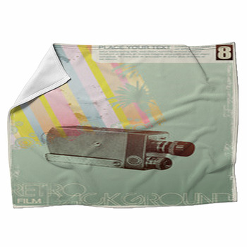 Retro Movie Background With Halftone Fleece Blanket