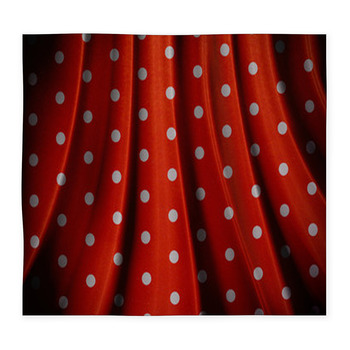 Retro Red Polka Dot Pattern Custom Size Floor Mat