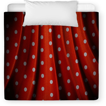 Retro Red Polka Dot Pattern Toddler Comforter