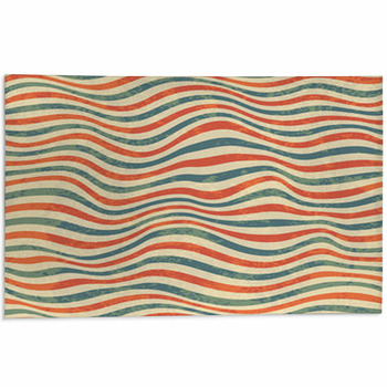 Retro Seamless Striped Pattern Area Rug