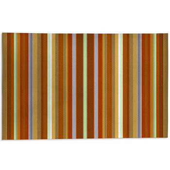 Retro Stripe Pattern Area Rug