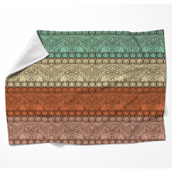 Retro Striped Color Pattern Woven Throw Blanket