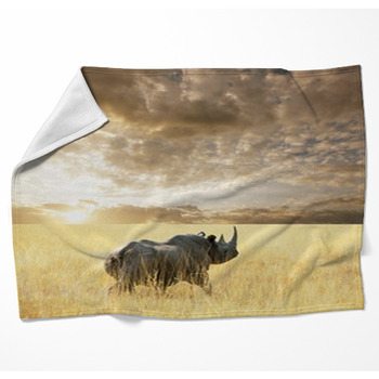 Rhino Woven Throw Blanket