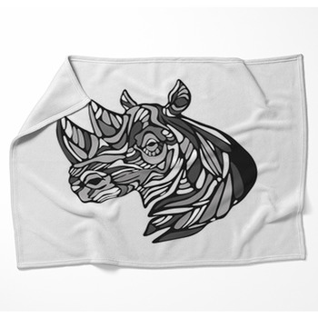 Rhino Woven Throw Blanket